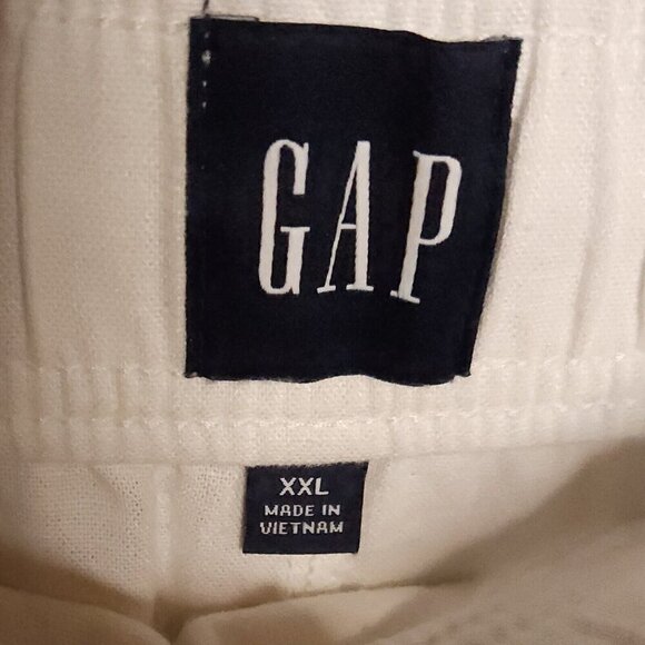 Gap Womens Plus White Linen Blend Elastic Waist Shorts XXL - Picture 5 of 7